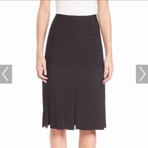Herve Leger Black Viola Skirt